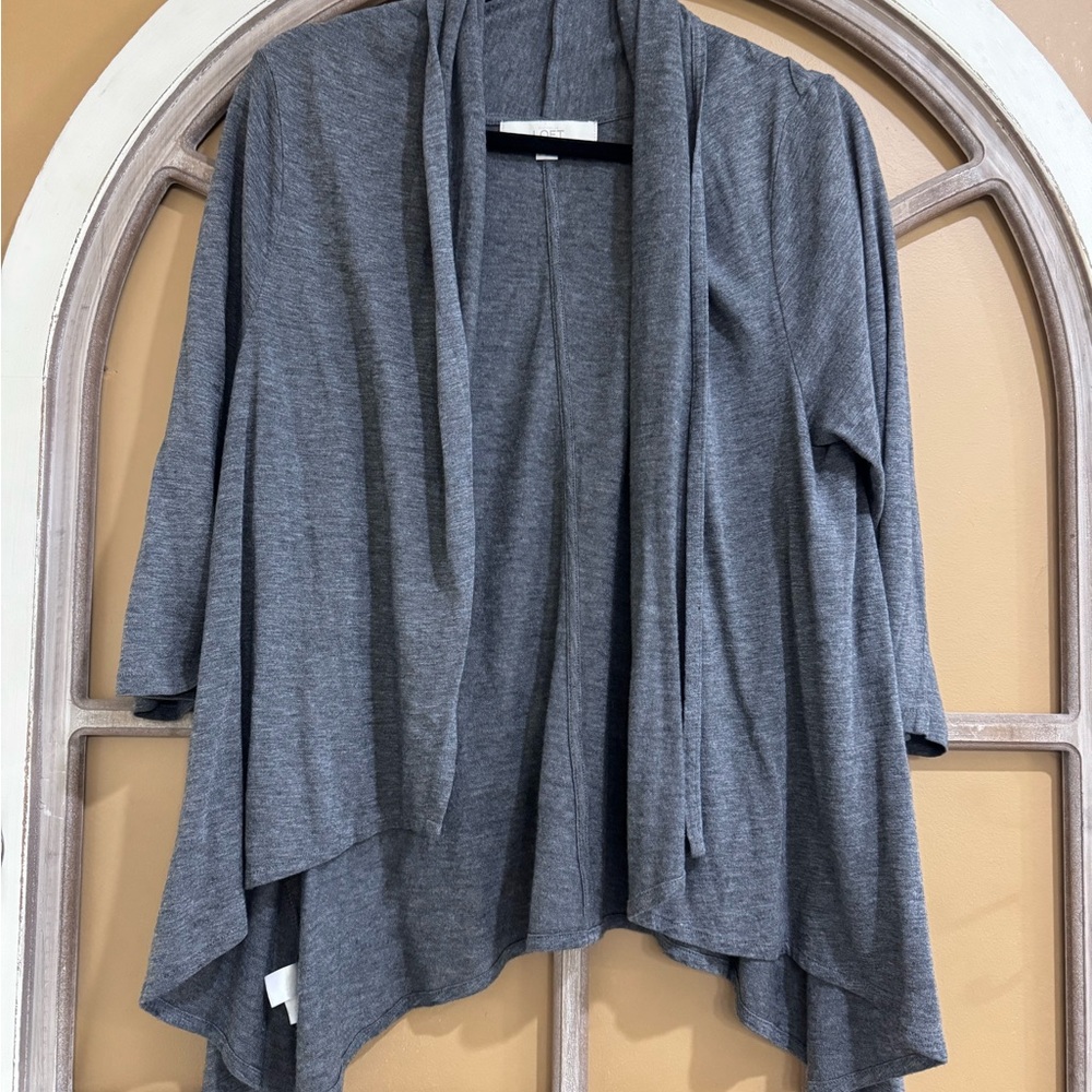 LOFT Charcoal Women's Drape Cardigan